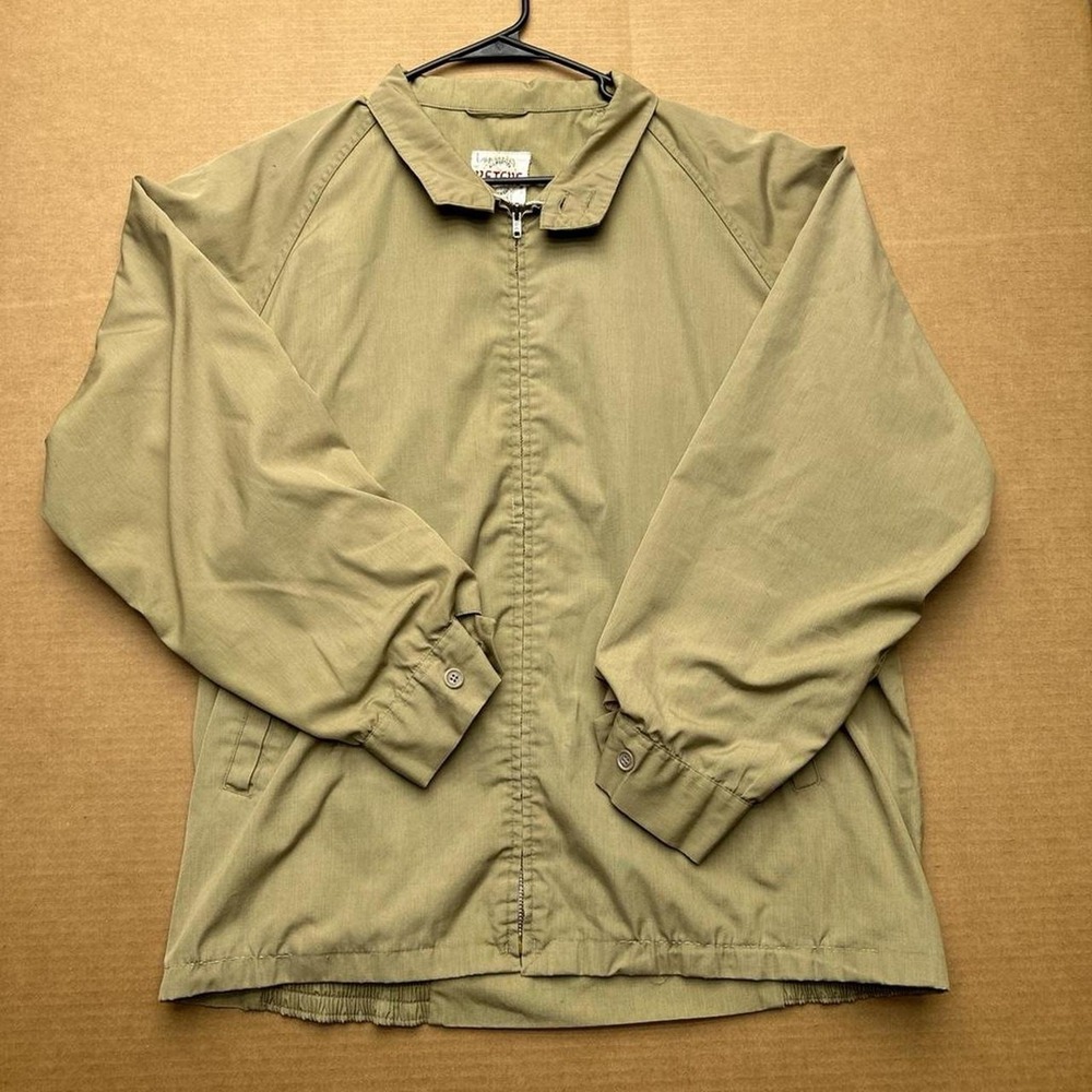Peters All Weather Vintage Harrington Jacket Mens Sz XL Khaki Made in USA G9